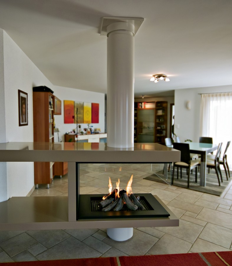 cheminée contemporaine - cheminée moderne - cheminée sur mesure